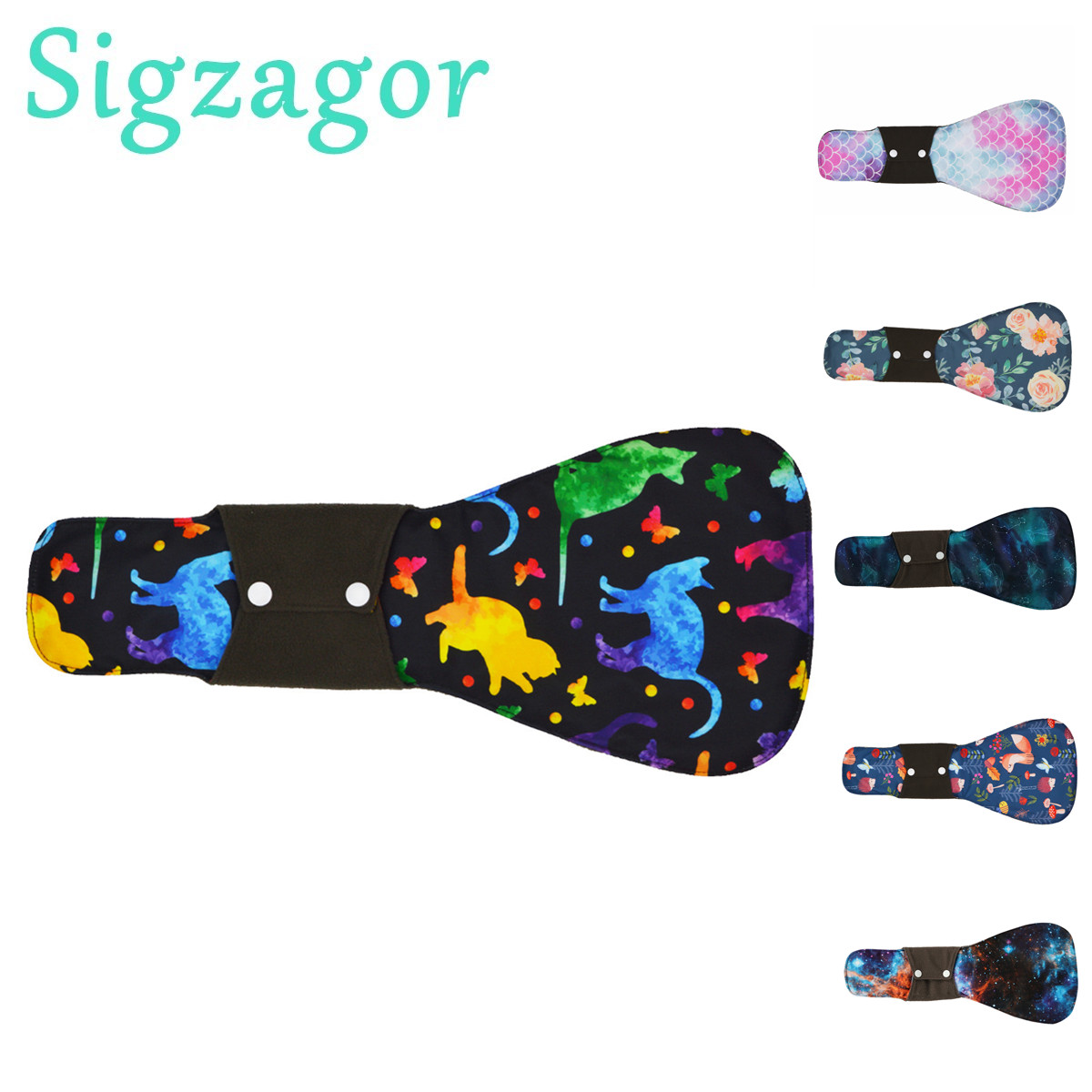 Cloth Pad Reusable - [Sigzagor] 1 almohadilla menstrual de tela