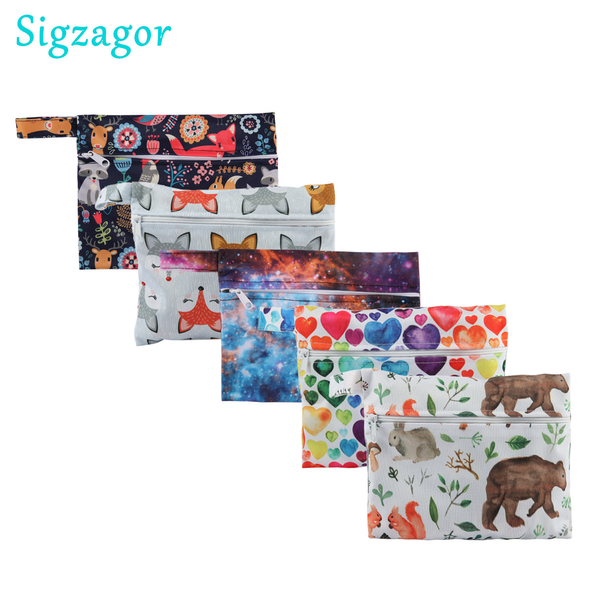 Cloth Pad Reusable - [Sigzagor] 1 Mini bolsa húmeda pequeña