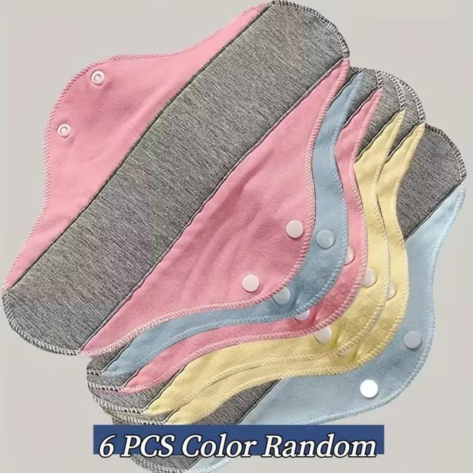 Cloth Pad Reusable - 6 Toallas Sanitarias Lavables de Tela